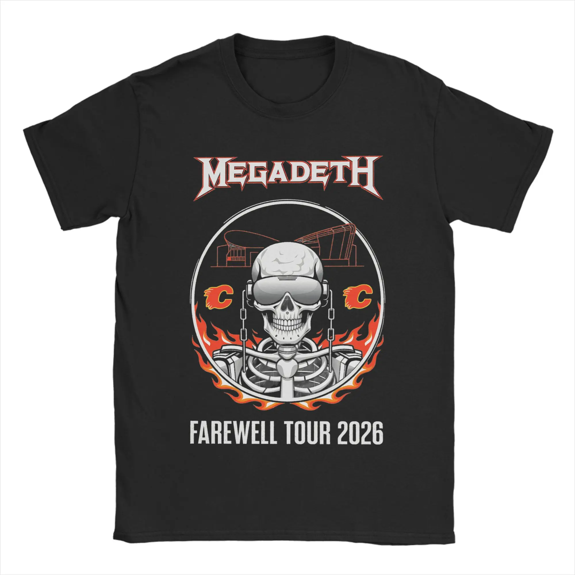 

Мужские футболки с изображением рок-группы Megadeths World Tour 2026, потрясающая хлопковая футболка с короткими рукавами, футболка с круглым вырезом, одежда с графическим принтом