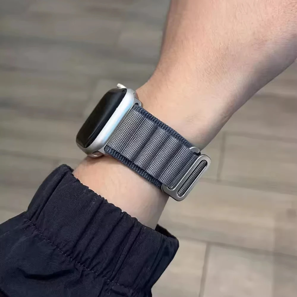 Alpine Strap For Apple Watch band 44mm 45mm 49mm 46mm 40mm 41 42 38 Nylon bracelet iwatch series SE 6 7 8 9 10 Ultra 2 49mm Band image 5