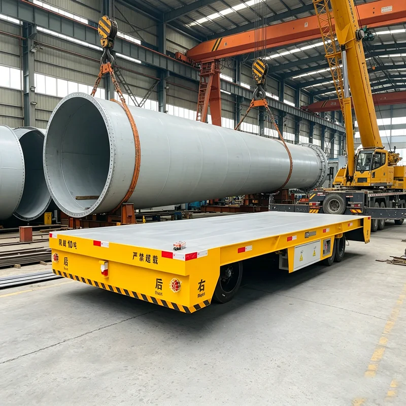 Customized Trackless Steel Coil Transfer Cart 15Ton Lithium Battery Wireless Remote Operated Warehouse Factory Logistics Trolley