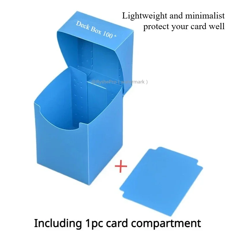 Card Deck Box and 100 PCS 66x91mm Matte Standard Size Card Sleeves Trading Cards Protector Comportible with MTG TCG Sport Cards