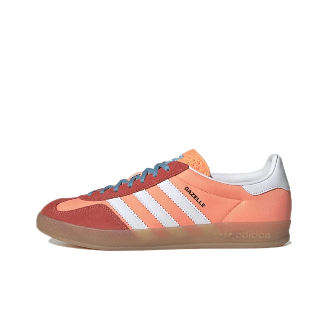 adidas originals GAZELLE indoor Comfortable low top board shoes for men and women White Orange