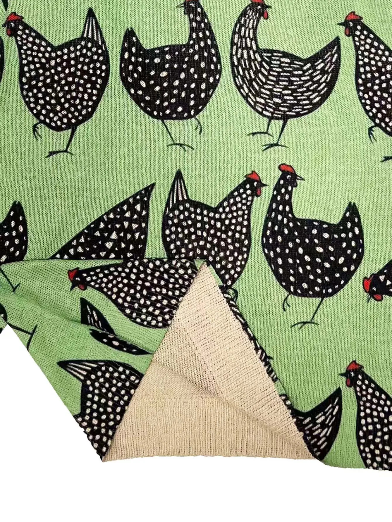 Chicken pattern round neck sweater autumn and winter casual long sleeve sweater women\'s clothing