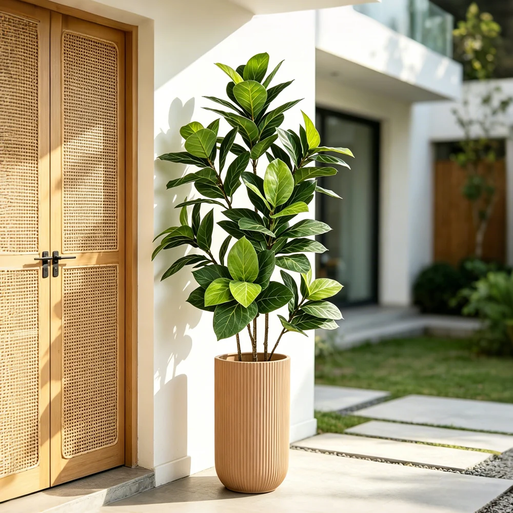70~130cmの大型人工バニヤンツリー、偽物のフィカスツリ - Fiddle Leaf Fig のレビューと価格