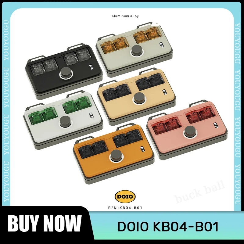 

Doio Kb04-B01 Mini Number Keyboard Aluminium Alloy Portable 2 Mode Bluetooth Wireless Rgb Custom Mechanical Designer Numeric Pad