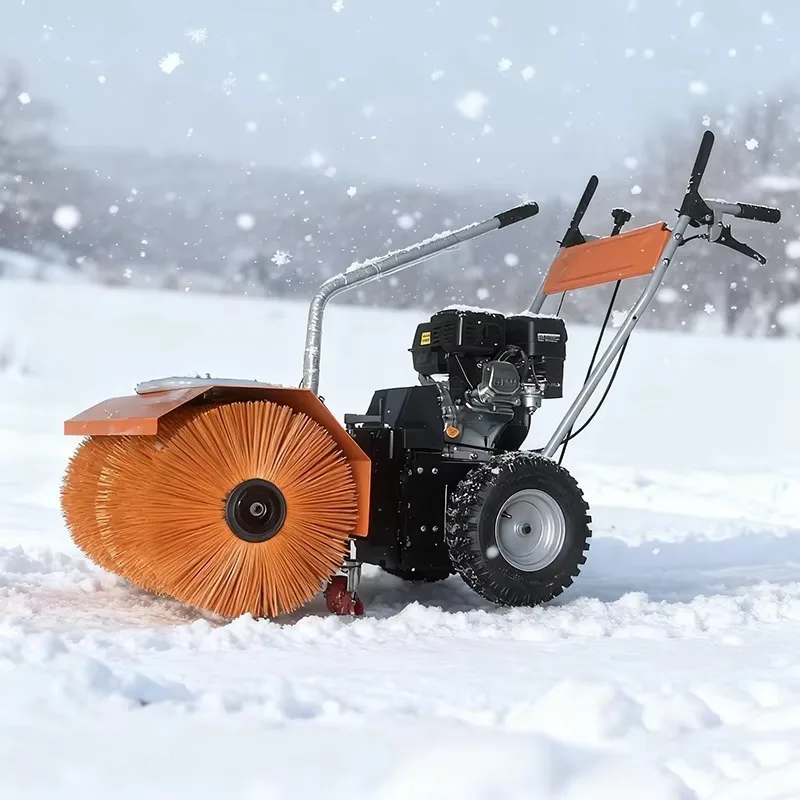 مبيعات الجملة الشتاء منفاخ الثلج مكنسة الثلج 6.5 حصان اليد دفع دليل بدء صغير بعجلات الطريق منفاخ الثلج #1
