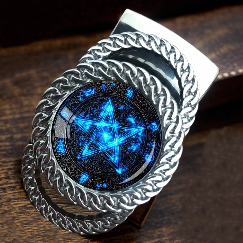 

Чаклунство пентаграмма автоматическая пряжка ремня с храповым механизмом модный персонализированный поясной аксессуар лучший подарок для друзей