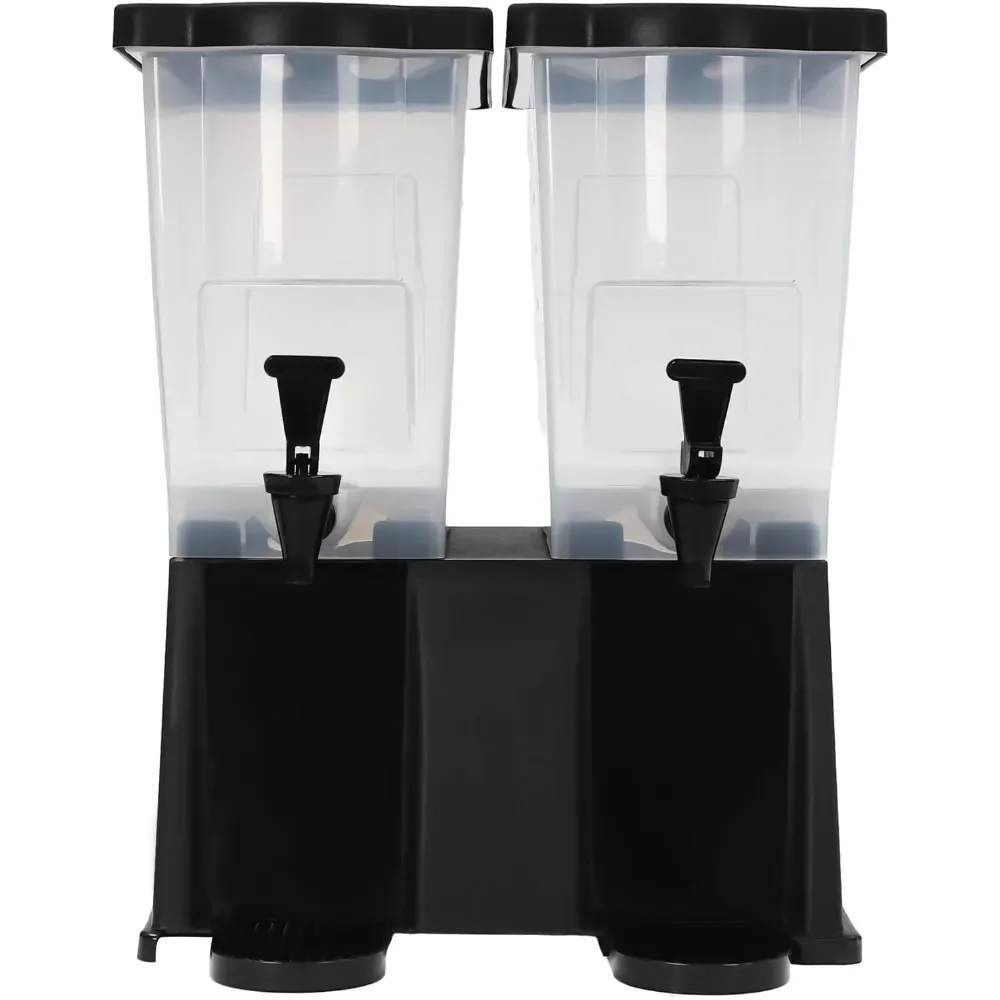 

6 Gallon Beverage Dispenser, 22L Double Tank Juice Dispenser w/ 2-Faucets, Commercial Drink Dispenser, Detachable Plastic Tanks