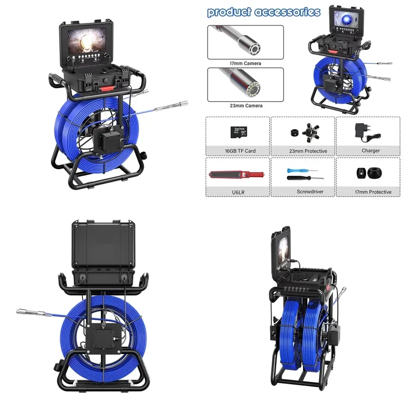 2026 F928DJ-30M Auto-Leveling Borescope - Sapphire Lens & 145° View for Industrial Maintenance