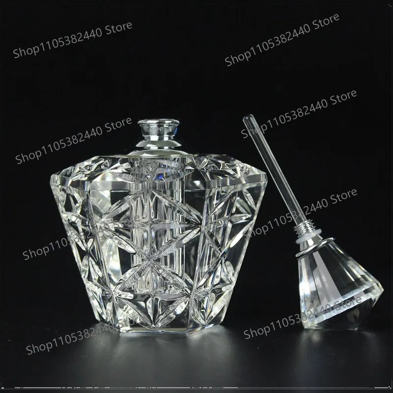 12ml Crystal Perfume Oil Bottle, Empty Glass Dispenser for Essential Oil Blending & Scent Testing Stick