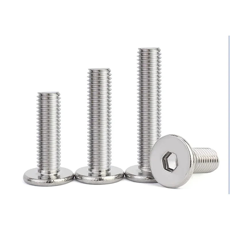 M5 M6 M7 M8 304 Stainless Steel Hex Hexagon Socket Ultra Thin Flat Wafer Allen Head Bolt Screw