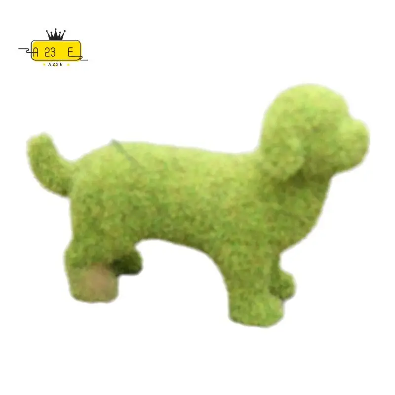 A23E-Simulation Flocking Dog Sculpture Animal Ornaments Garden Decoration Window Photography Decoration Animal