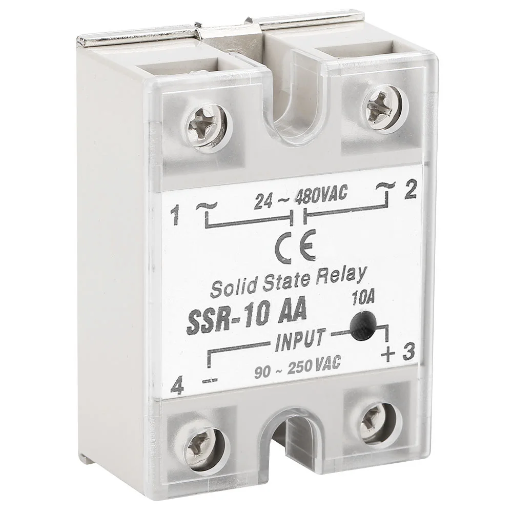SSr  10 AA 10A Solid State Relay Module SSR AC-AC Input 90-250V AC Output 24-480V AC