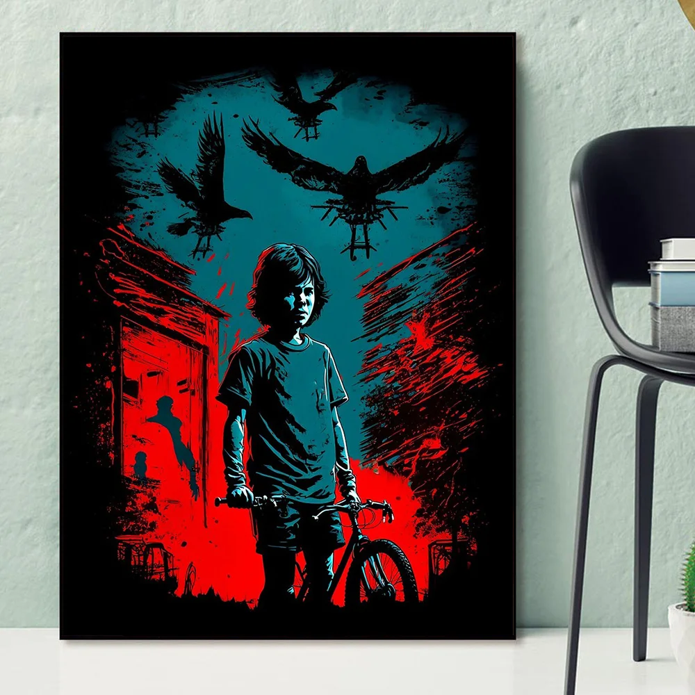 TV Drama Character Artwork Poster And Print Stranger 4  Vintage Wall Art Canvas Painting  Movie Picture For Gift Home Decor