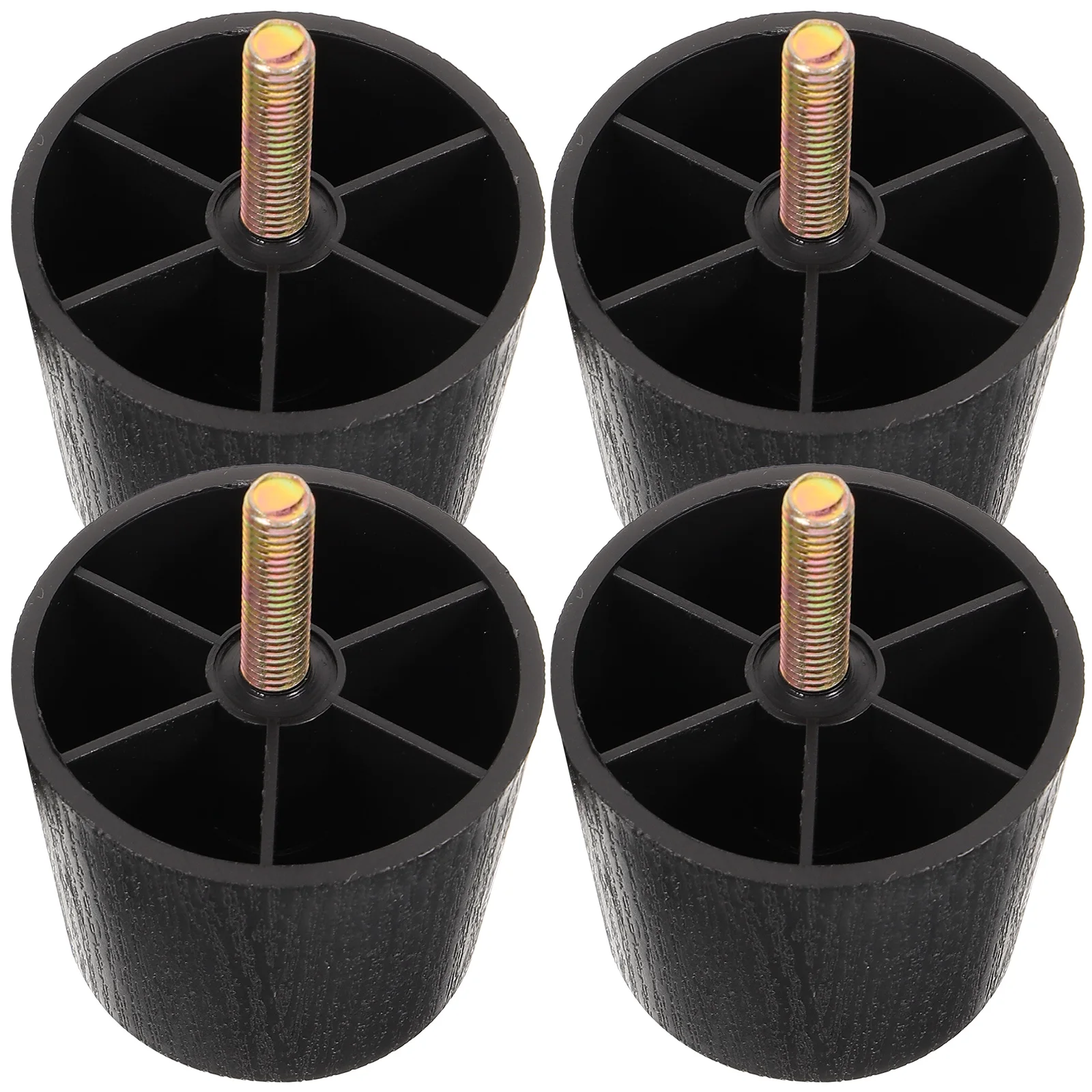 

4 Pcs Furniture Feet Adjustable Height Levelers Sofa Cabinet Chair Plastic Iron Material Sturdy Durable Antirust Table Legs