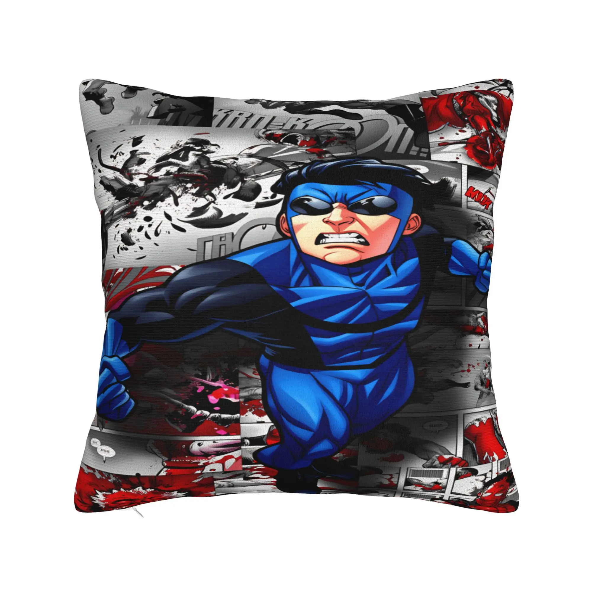Comic I-Invincible Hero Pillow Case  Print Pillow Cover Cute Funny Pillowcases For Sofa Bedroom Home Decor