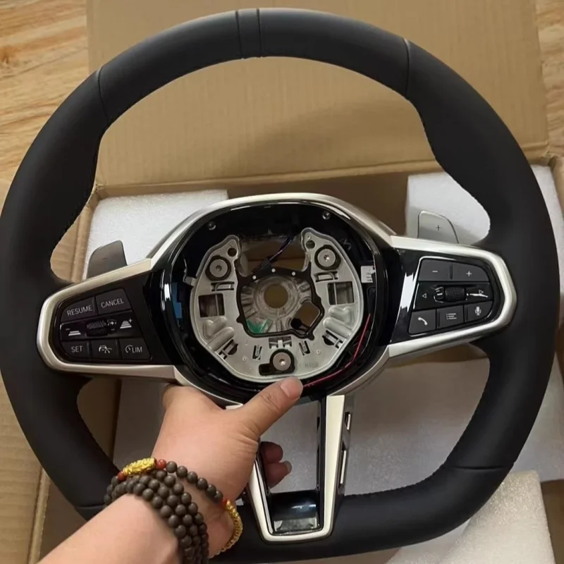 Upgraded Leather G01 G02 G05 G20 G80 G82 G22 G26 G30 G32 G87 F90 F95Car Steering Wheel Car Accessories For BMW 3 4 5 Series