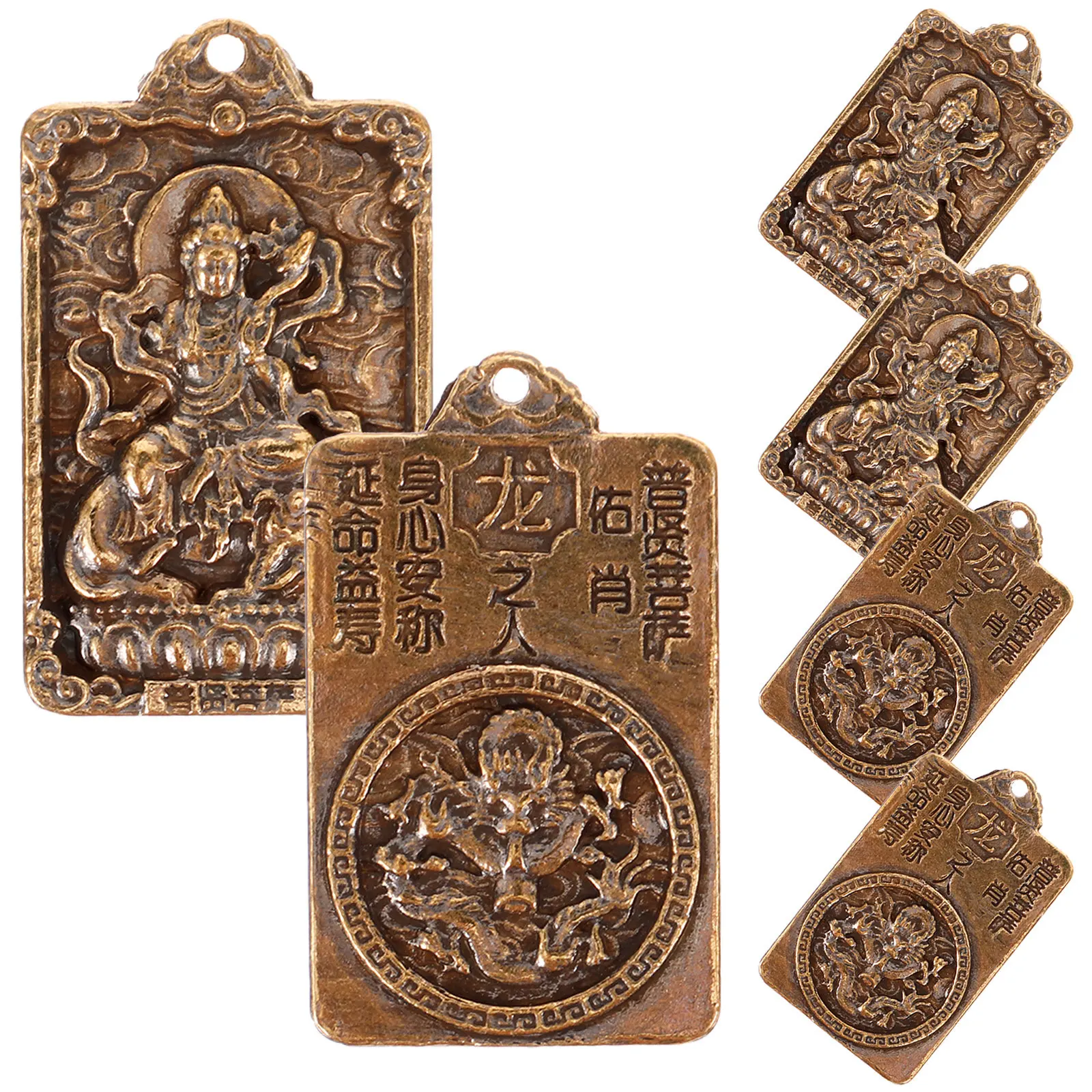 

Набор из 6 латунных подвесок-талисманов Будда, винтажные ретро-украшения, материалы для изготовления ювелирных изделий, аксессуары для ожерелий, браслетов, брелоков