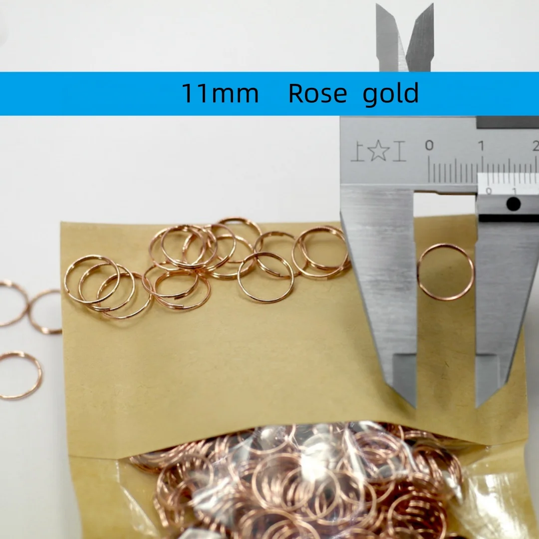 Camal 150pcs 11mm/14mm Ring Connectors Pins 4Color for Beads Octagonal Crystal Pendent Prisms Hanging Connecting Lamp Chandelier