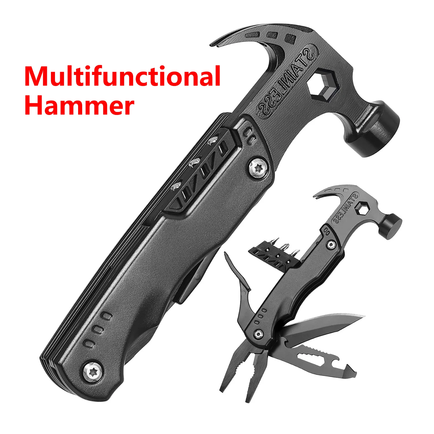 Multitool Hammer Outdoor Camping Tool Multi-Purpose Folding Tool Pliers Knife Bottle Opener 15 in 1 Tool