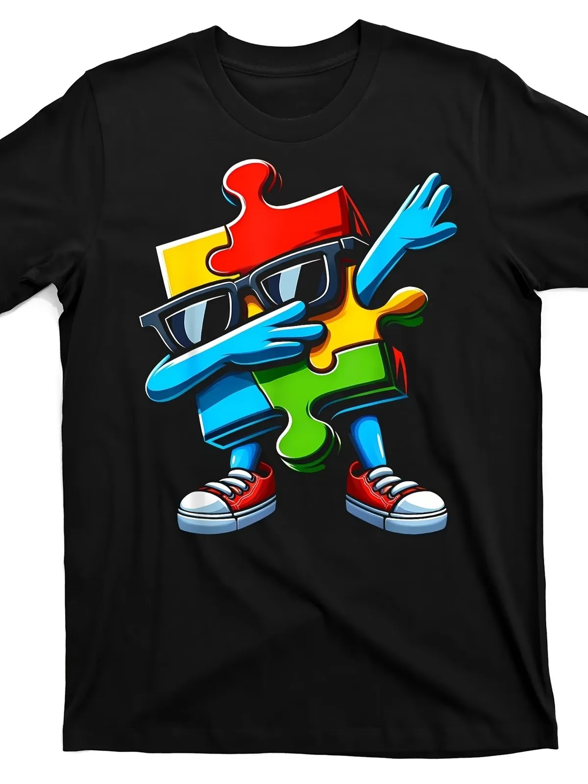 

Autism Awareness Dabbing Style Graphic Tee