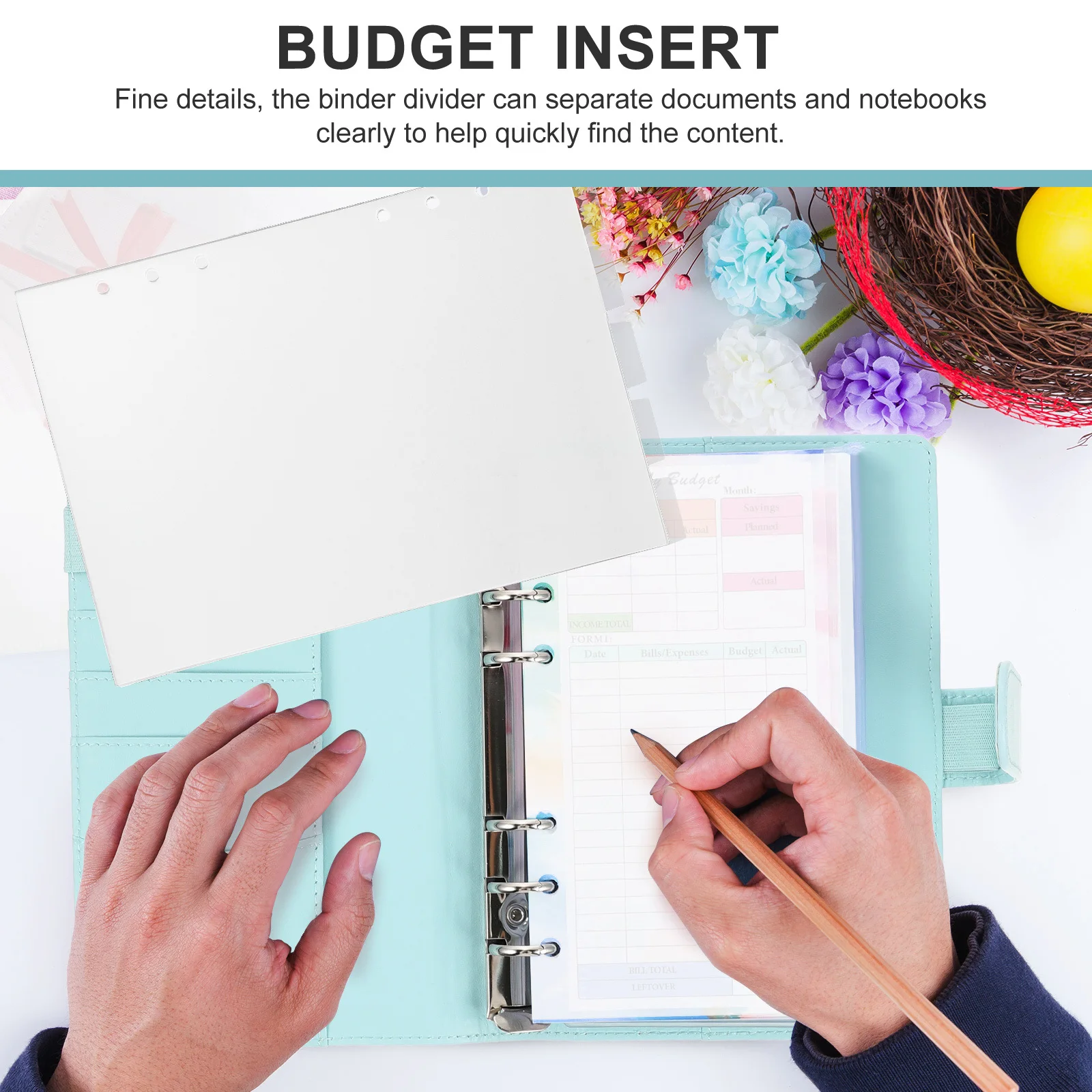 Clear PVC Binder Dividers A5 Notebook Tab Dividers for Separating Notes Reports Journals Presentations Index Divider Pages