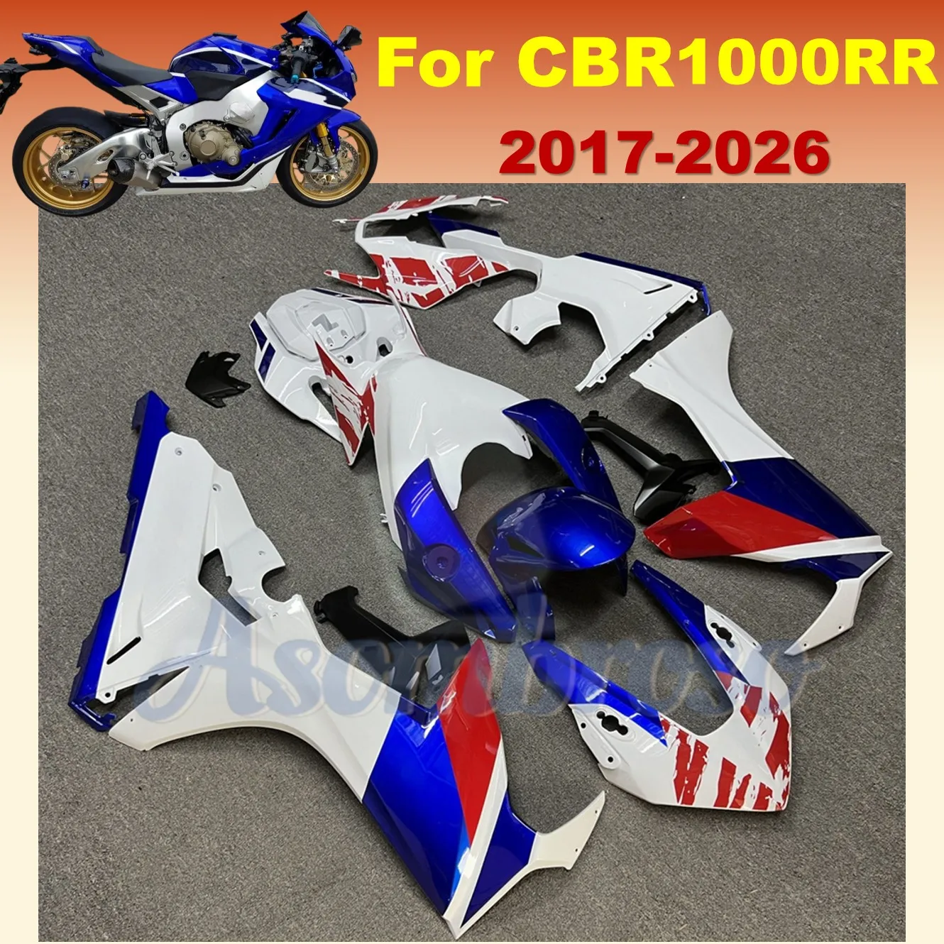 

Обтекатели для спортбайка с ABS для CBR1000RR 2017-2026, CBR1000RR, CBR1000RA, SP2, S1, литые панели кузова методом инжекционного формования