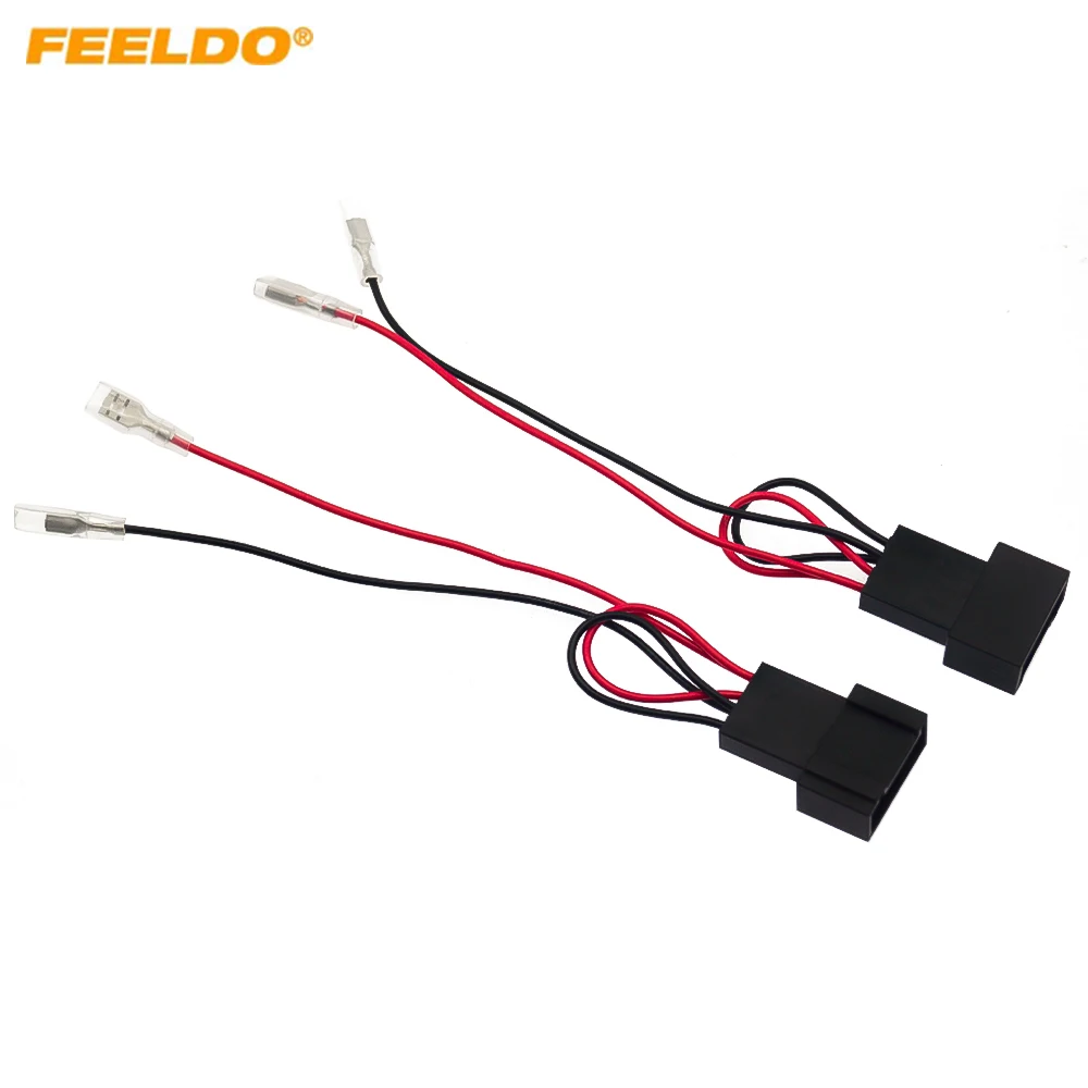 

FEELDO Car 4Pin Stereo Speaker Wire Harness Adaptors For Toyota Auto Speaker Replacement Connection Wiring Plug Cables