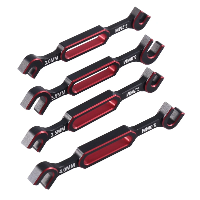 Eco-Friendly-8Pcs chave 3/3.2/3.5/3.7/4/5/5.5/6mm tensor porca bola final conjunta removedor ferramenta universal para rc carro drone barco, 2