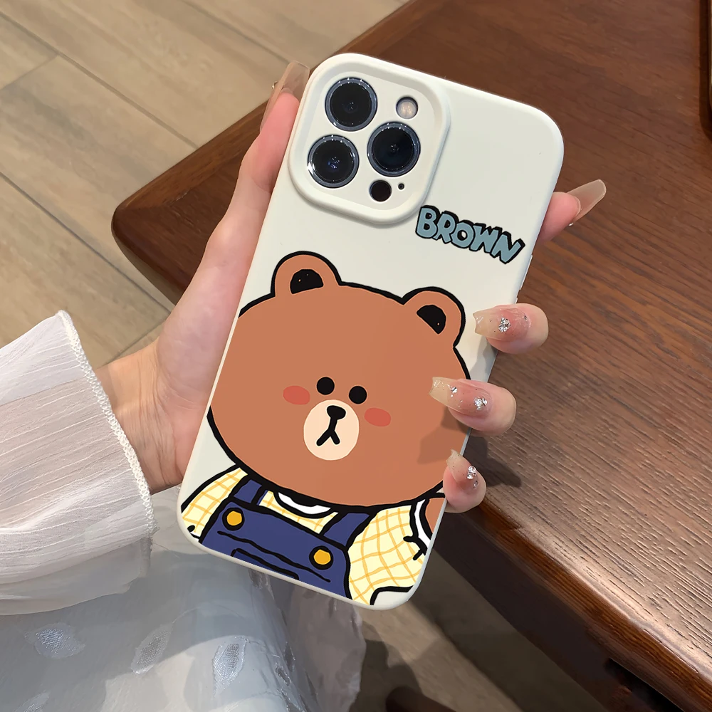 L-LINES Cute F-FEIENDS For Xiaomi 15 Redmi K PRO For Samsung S24 ULTRA PLUS Liquid Silicone Velvet All-Inclusive Soft Phone Case