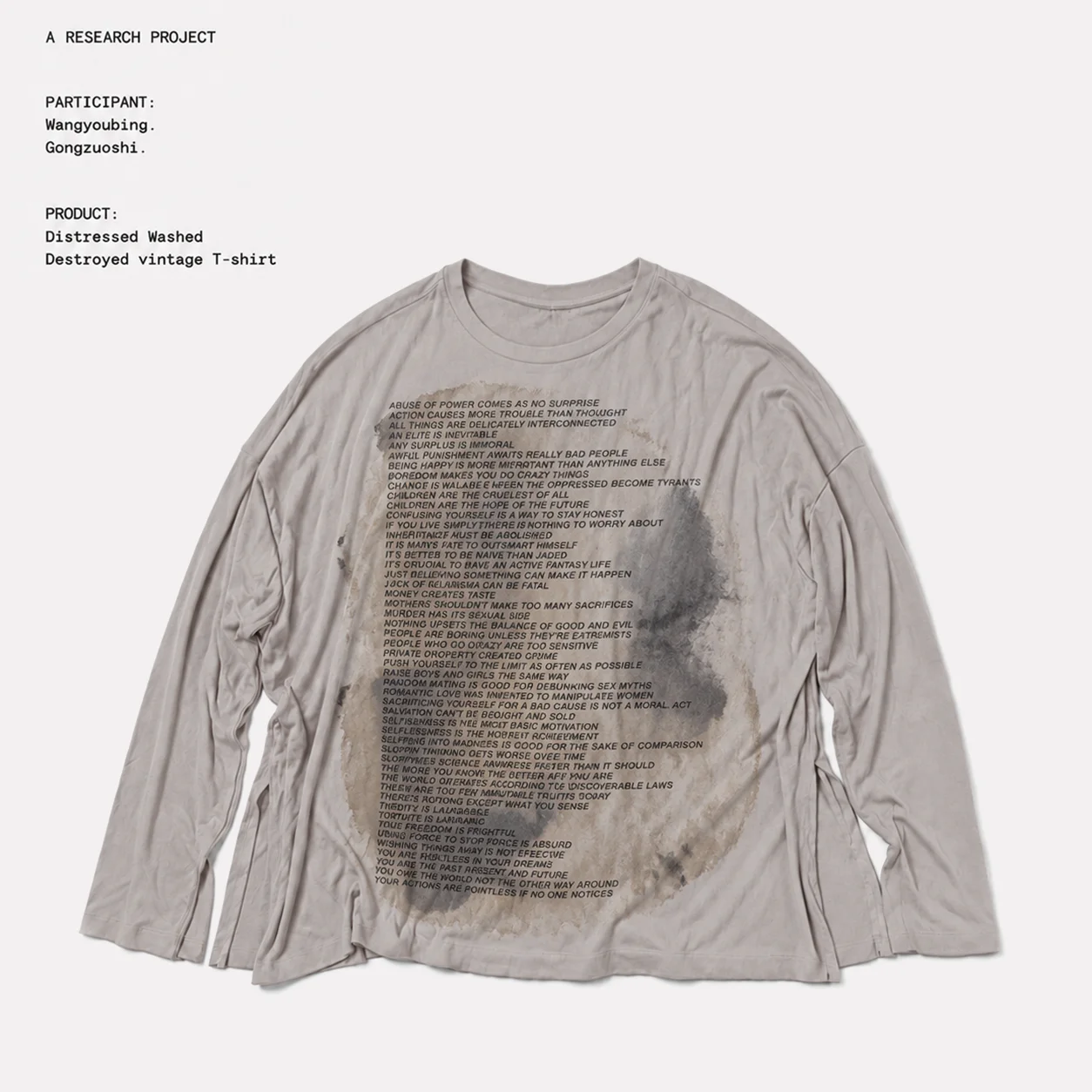 Washing Long Sleeve T-Shirt Vintage Retro Work Studio Style Men Women Early Autumn Clothing Loose Fit Cotton Youth Fashion