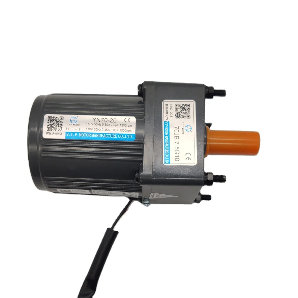 

Двигатель с фиксированной скоростью 110 В, 20 Вт YN70-20/70JB7.5G10