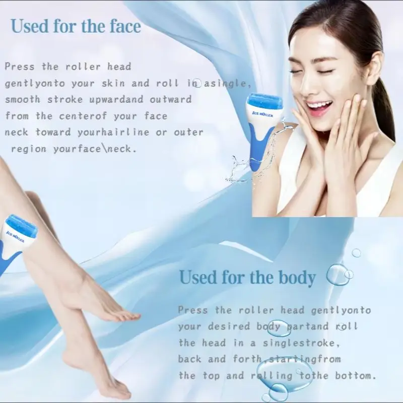 Ice Face Roller Massager Facial Lifting Massager Body Handheld Rolling Massager Wrinkle Remover Massager Skin Care Beauty Tools