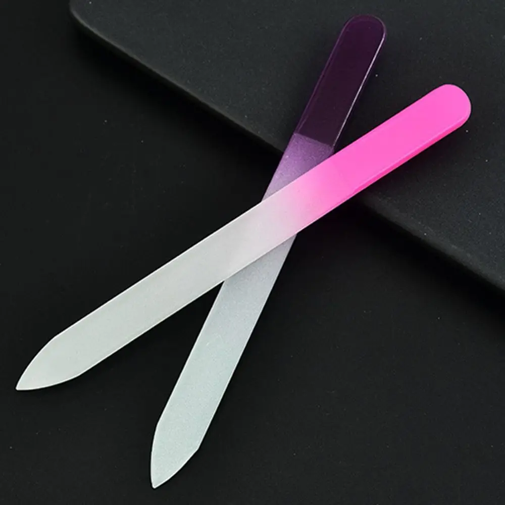 Gezandstraald gekleurd kristalglas nagelvijlbuffer Duurzaam tweekleurig gradiëntkristalvijl aan beide zijden verkrijgbaar Multifunctioneel