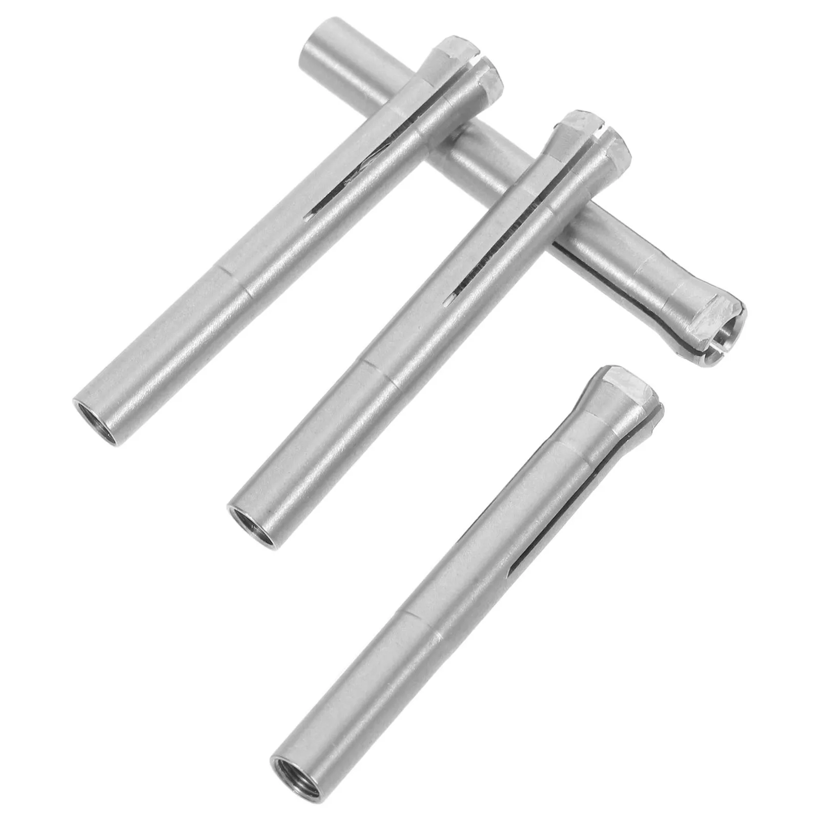 4 pçs mandril de broca do prego de aço inoxidável três mandíbulas primavera pinça substituição para salão profissional diy ferramentas manicure acessórios