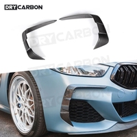 Carbon Fiber Front Bumper Fog Lamp Cover Trims for BMW 8 Series G14 G15 G16 M Sport 2018-2021 FRP Air Vents Decoration