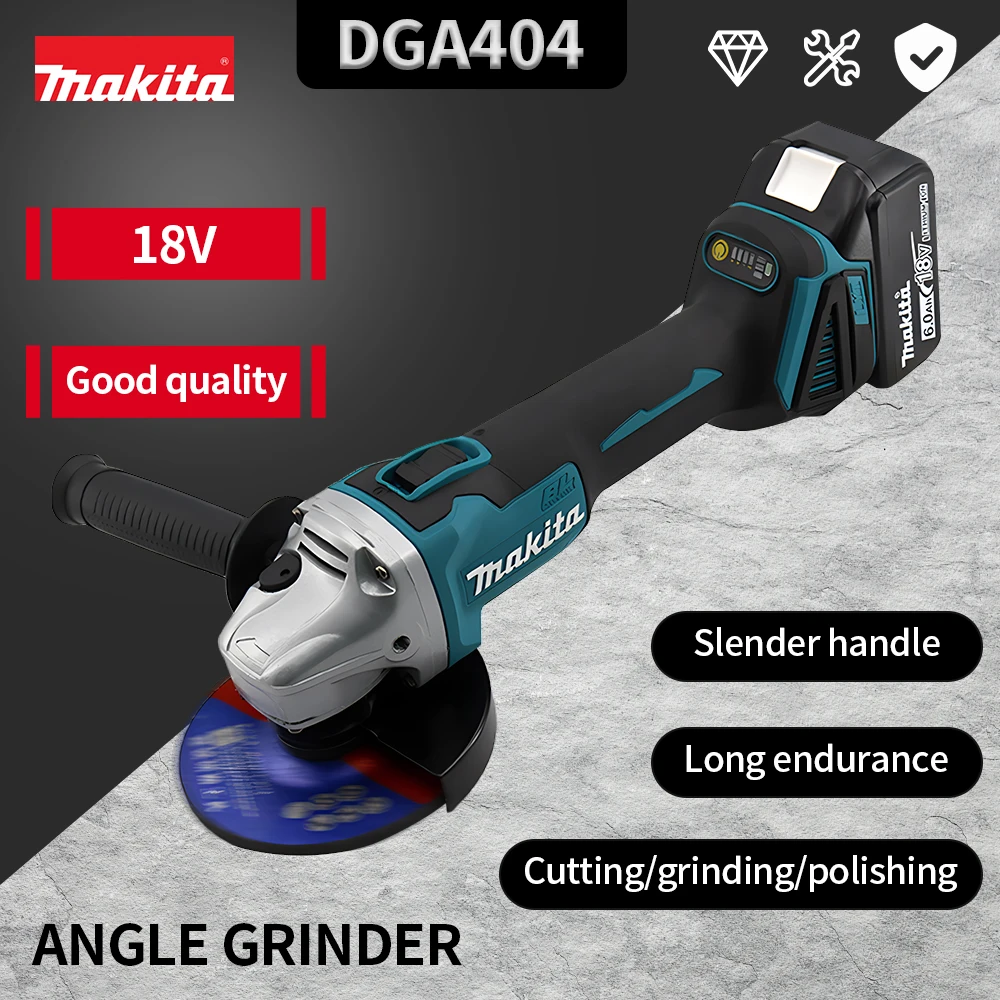 Makita DGA404 100/125MM smerigliatrice angolare elettrica macchina per il taglio di metalli in legno lucidatrice senza spazzole ricaricabile ad alta