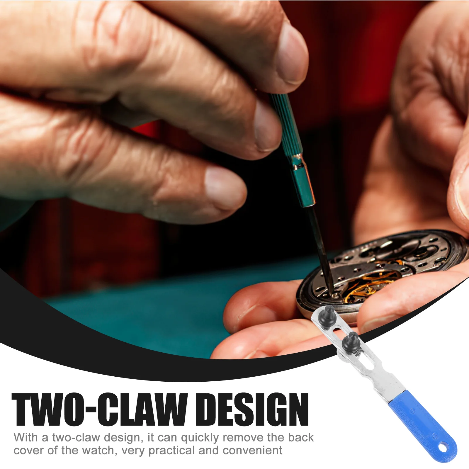 

Watch Back Remover Tool Metal Two-Claw Design for Watchmaker Repair Replacement Kit Durable Case Opener