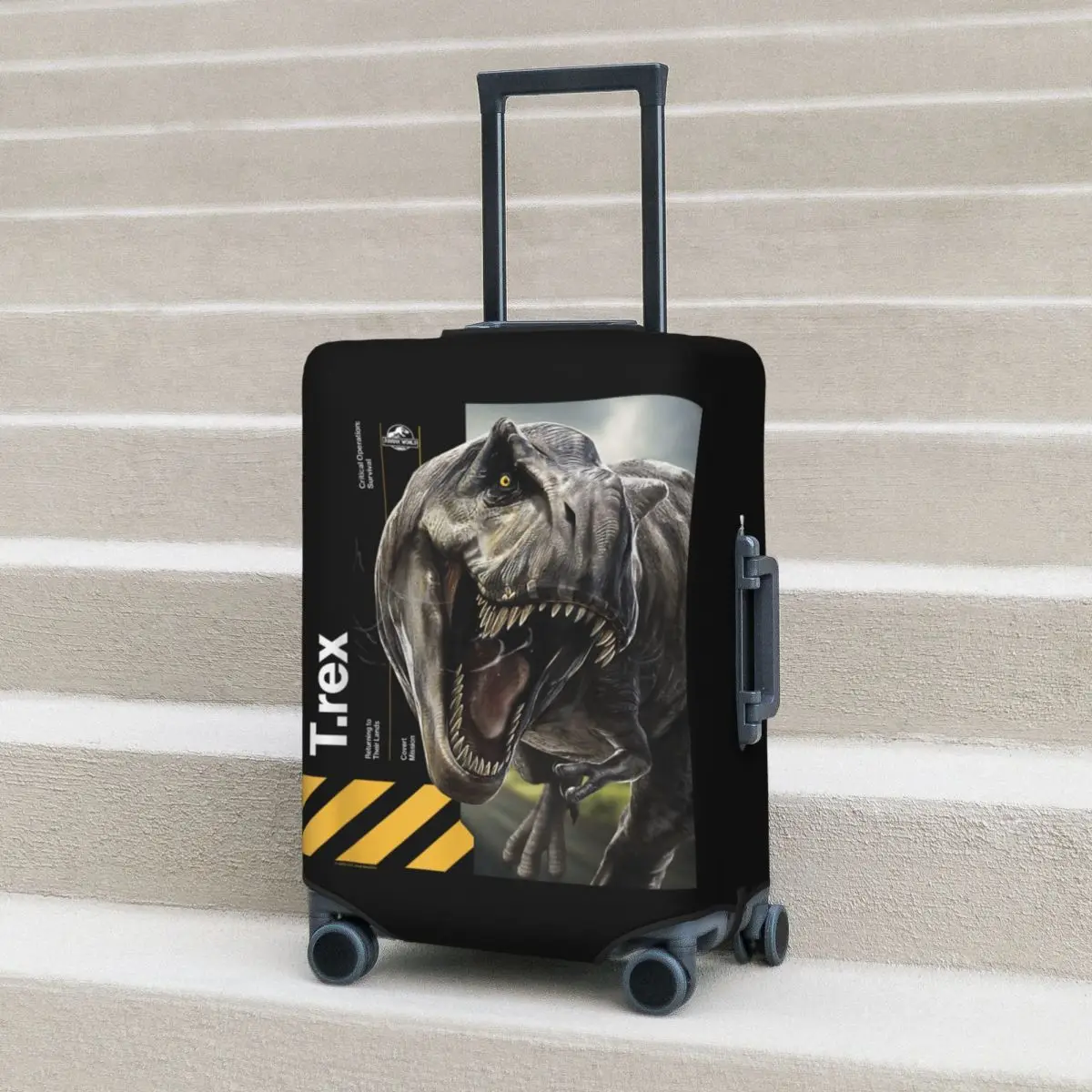 

Jurassic World Rebirth Tyrannosaurus Covert Mission Suitcase Cover Business Flight Fun Luggage Accesories Protector