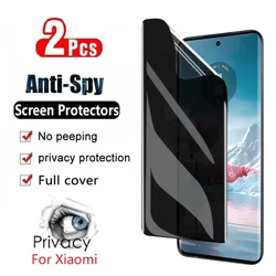 2Pcs Anti-Spy Screen Protector Privacy Hydrogel Film For Xiaomi Mi 13T 12T 11T 10T 9T Pro Ultra Note 10 14 Lite 5G
