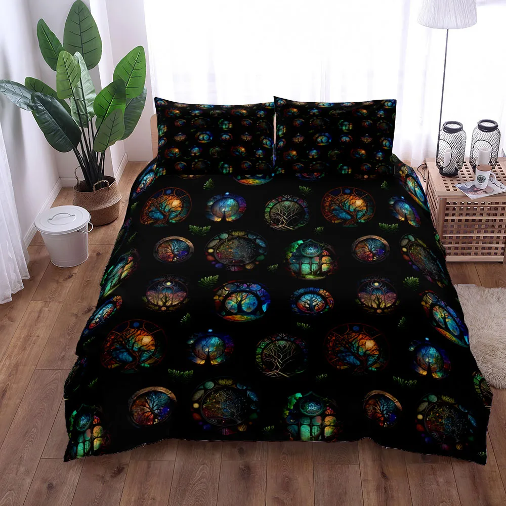 Imagem -04 - Yggdrasil Tree of Life Duvet Cover Grupo Rei Rainha Duplo Twin Cama de Solteiro Roupa de Cama