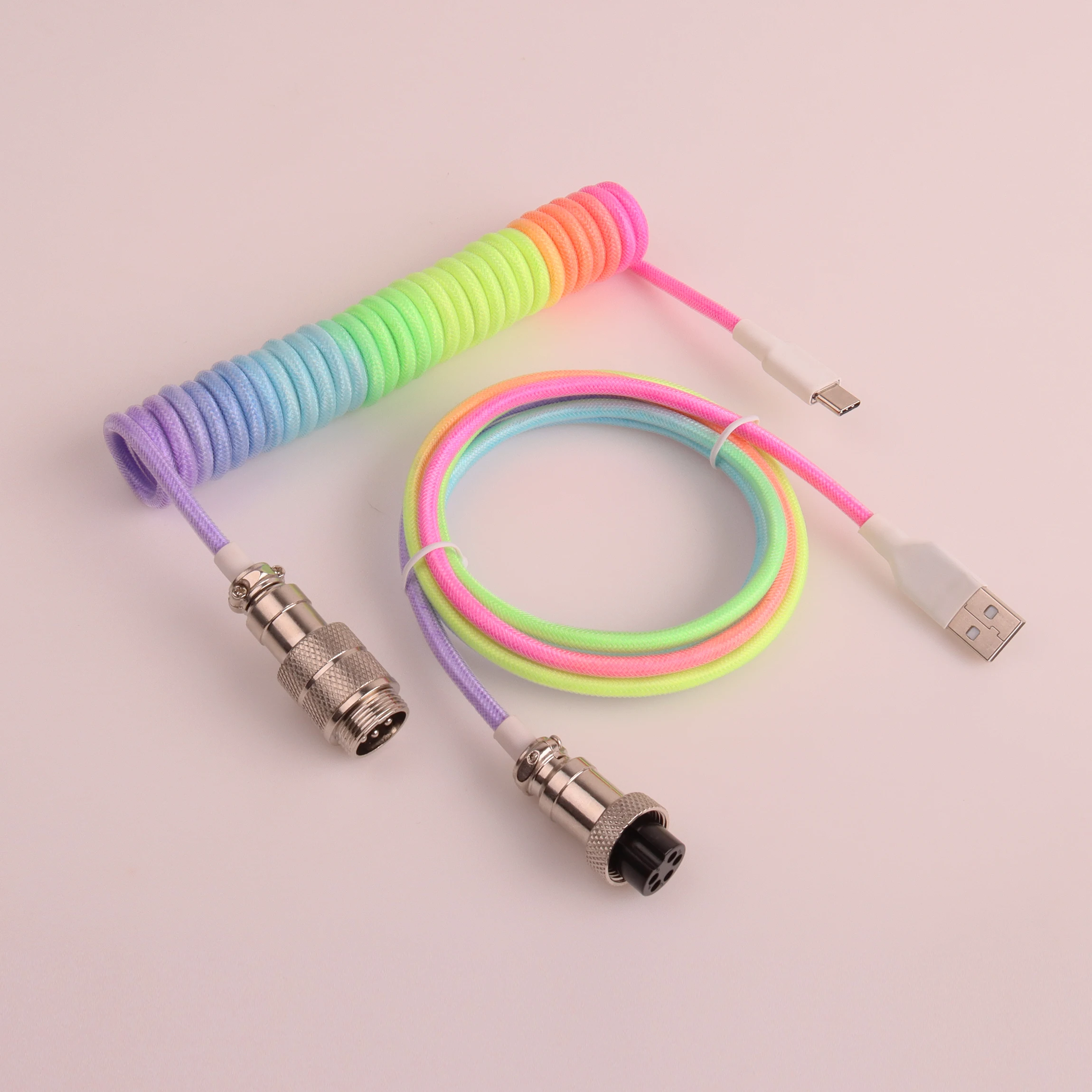 【LANO】gökkuşağı renkli Klavye  - Type C Detachable Cable Coiled Keyboard incelemesi ve fiyatı