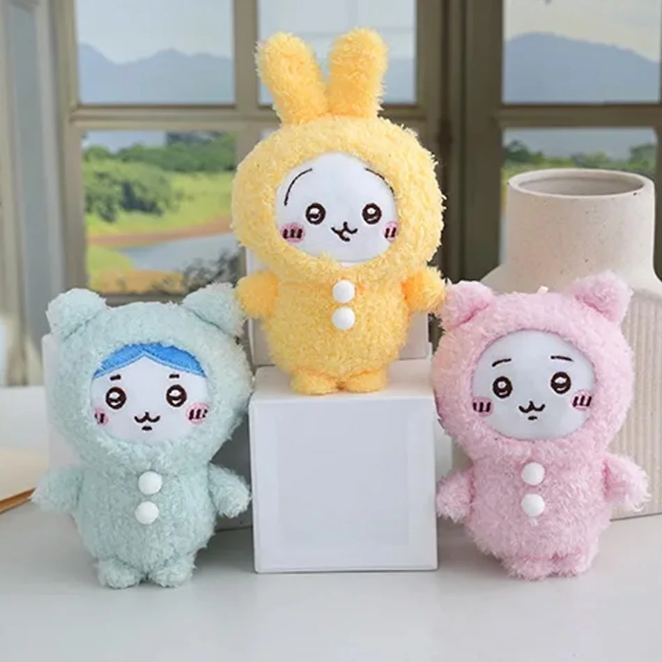 Nime Figuren Jiyi Cartoon Niedliche Plüsch-Schlüsselanhänger-Figuren Hachiware Usachi Kleine Füße Anhänger Selbstironischer Bär Puppe Geschenk – Detail 5