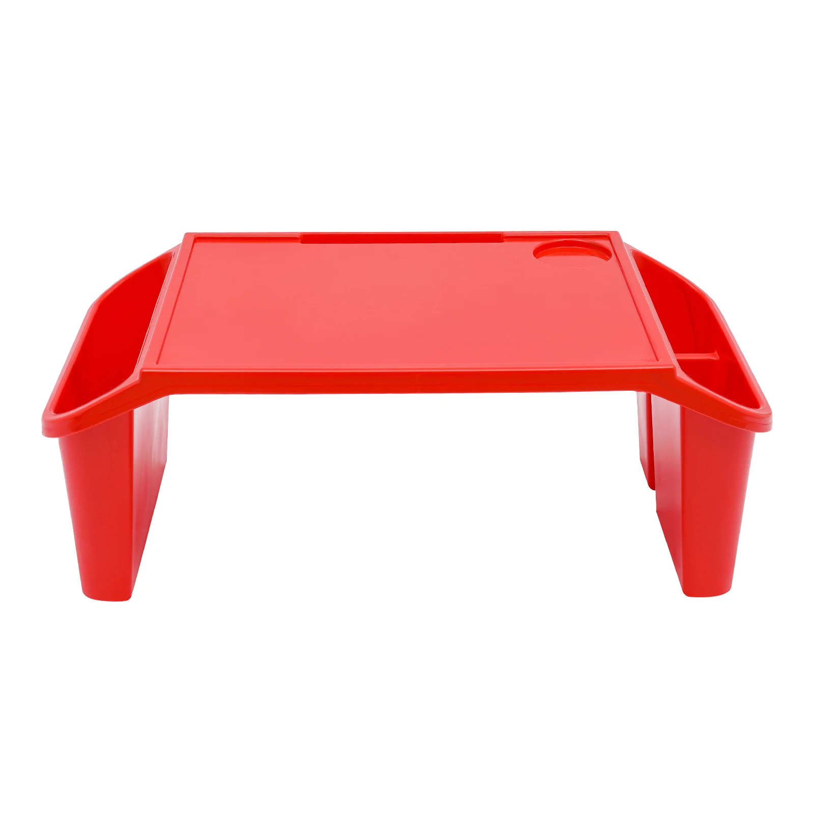 Bandeja de plástico para mesa de colo infantil, 4 unidades, bandeja portátil para café da manhã, mesa portátil para escrita, leitura, desenho, fazer lição de casa
