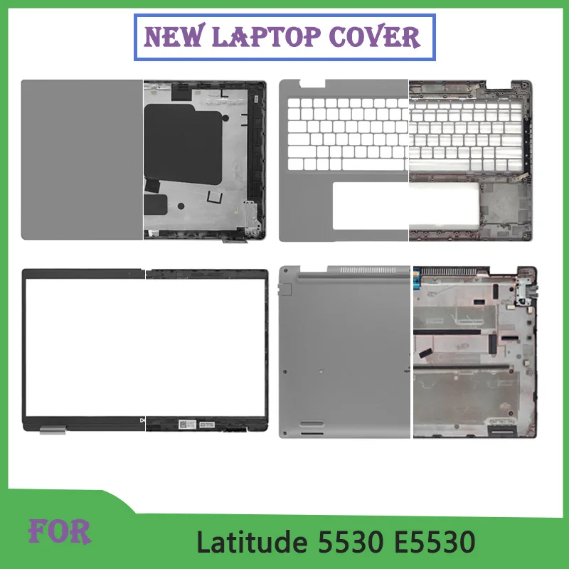 新しい Latitude 5530 E5530 ラップトップ画面バックカバーフロントフレームパームレスト上部下部ベースケース 094D8X グレー