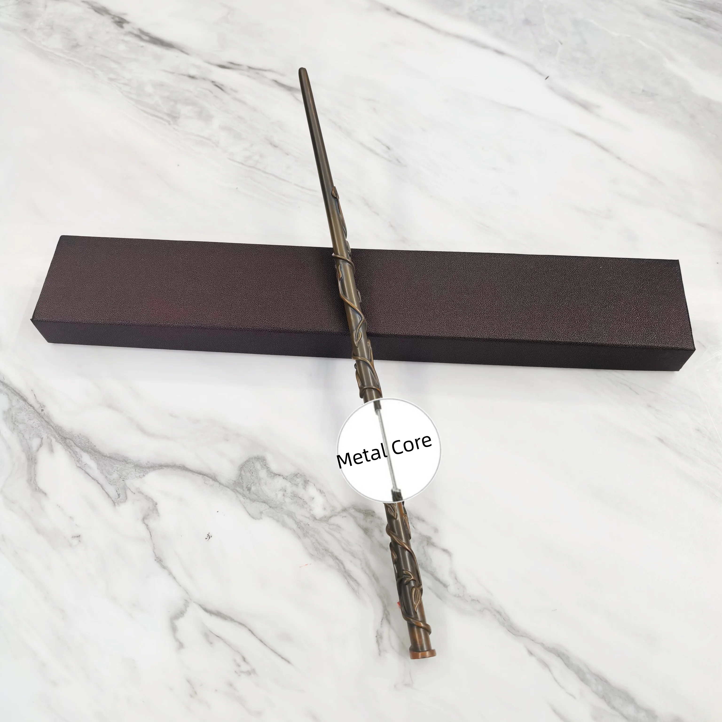 Anime Cosplay Show Metal Core Magic Wand With Box Decoration Toy Accessories For Kids Bacchetta Plastic Magic Stick view 2