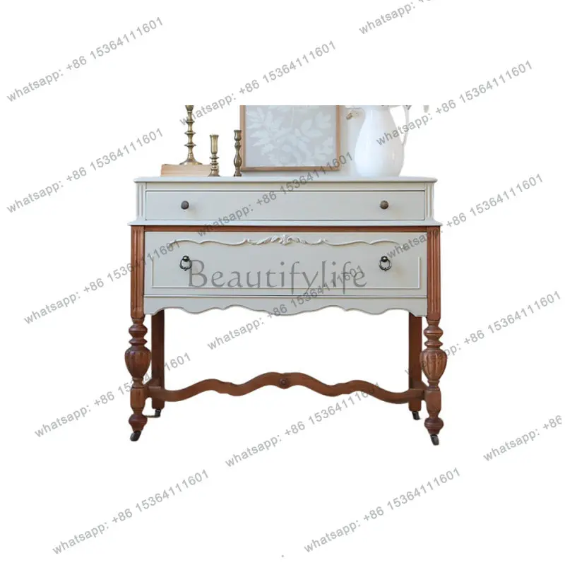 

54 French retro living room entrance cabinet entrance corridor foyer, wall decorative cabinet