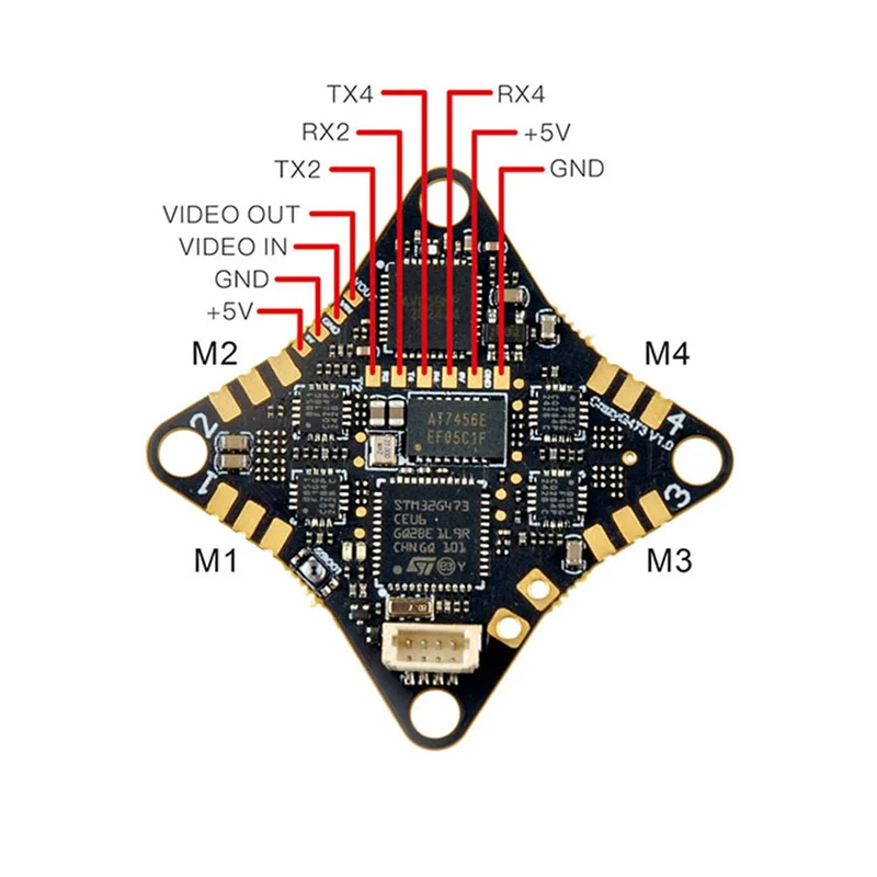 A73E-Built-In UART ELRS Receiver 5.8G Openvtx For 65Mm 1S Micro FPV Whoops CRAZYG473 V1.0 AIO 5-In-1 Flight Controller