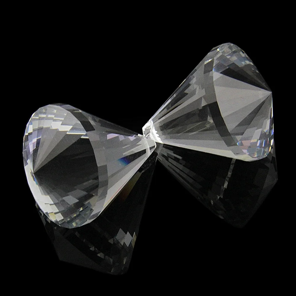 40mm 1 Piece Clear Crystal Diamond Ball Chandelier Prisms Glass Lighting Pendants Parts Strand Garland Decoration