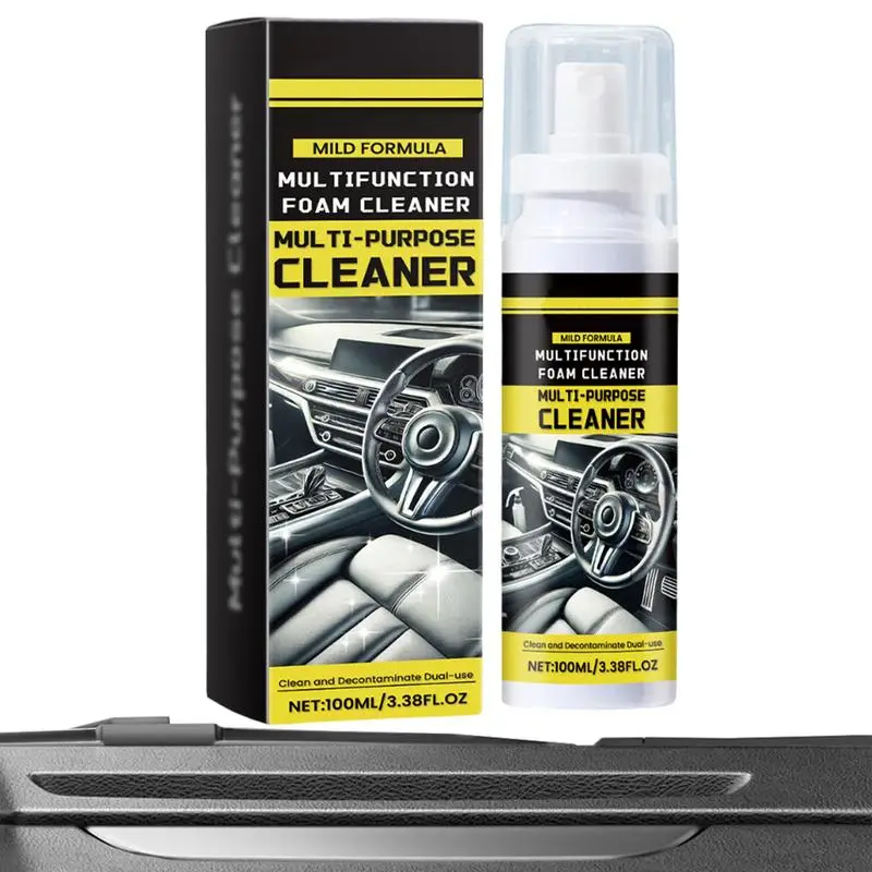 

Car Cleaning Spray Auto Leather Restorer Car Total Interior Cleaner Agent Ceiling Cleaner Leather Multipurpose For Fabric 100ml