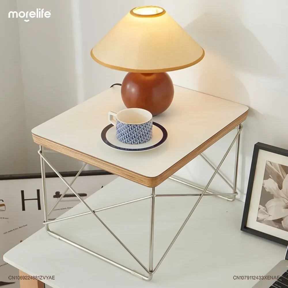 

New Ligfht Luxury Sofa Side Table Living Room Simple Modern Creative Minimalist Bedroom Artistic Coffee Table Furniture K01